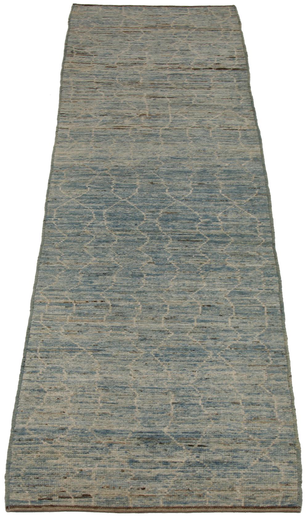 Contemporary Nazmiyal Collection Soft Grey Modern Moroccan Style Rug 2 ft 9 in x 11 ft 3 in