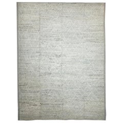 Nazmiyal Collection Soft Grey Modern Moroccan Style Rug 9 ft 8 in x 13 ft 3 in