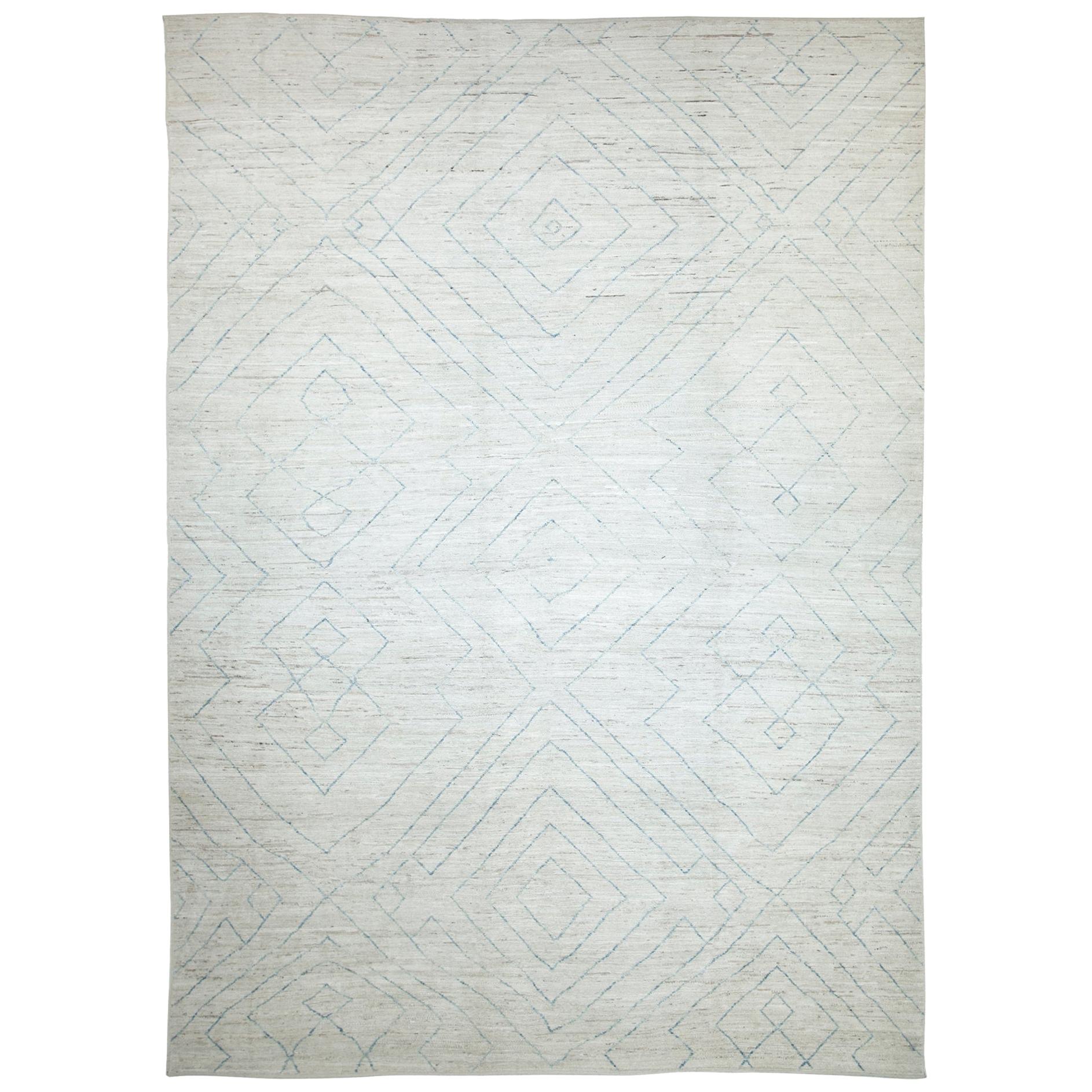 Nazmiyal Collection Soft Large Modern Moroccan Style Rug 10 ft 7 in x 14 ft