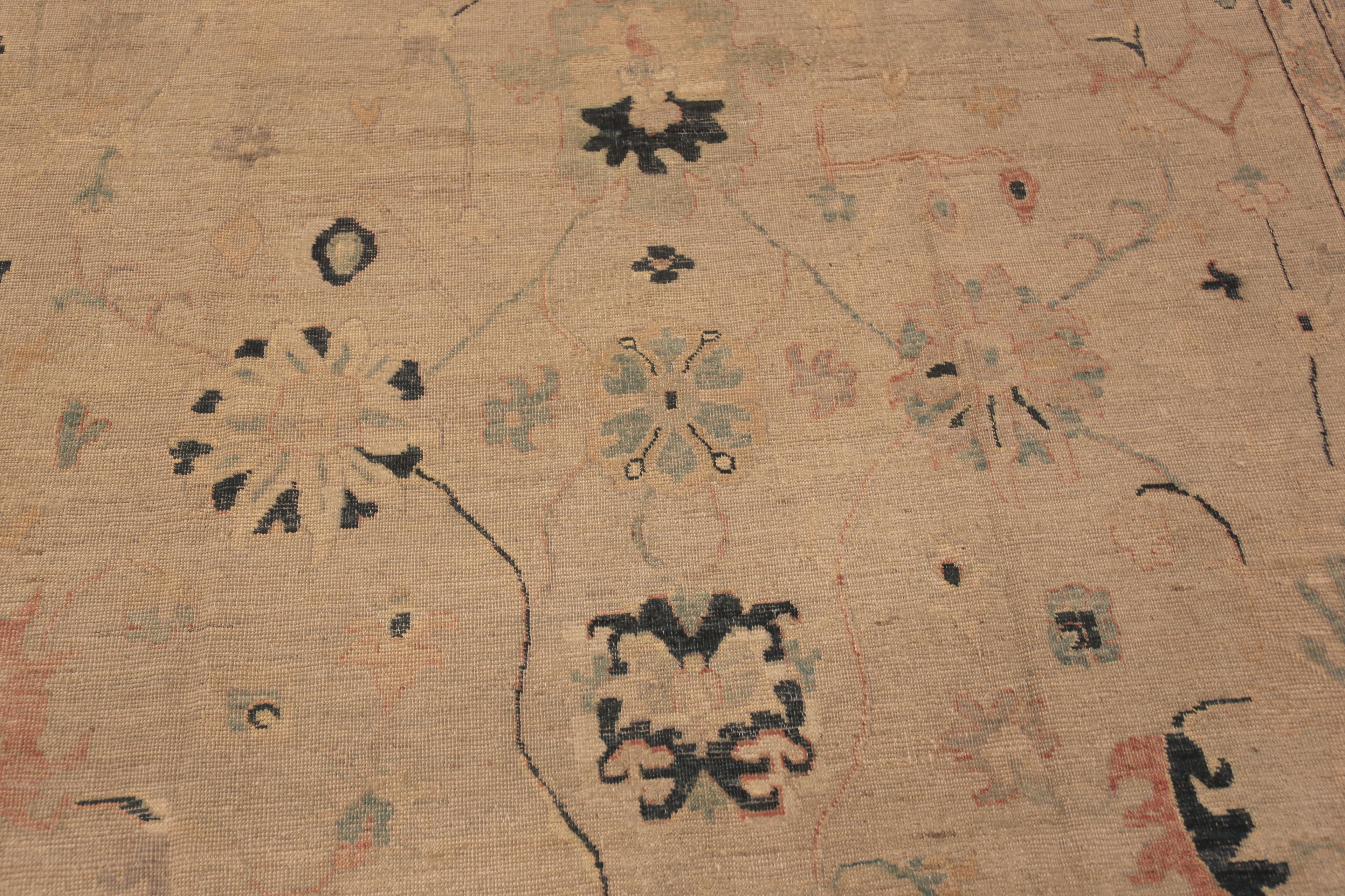 Nazmiyal Collection Suave alfombra de diseño turco moderno tribal oushak 9'1