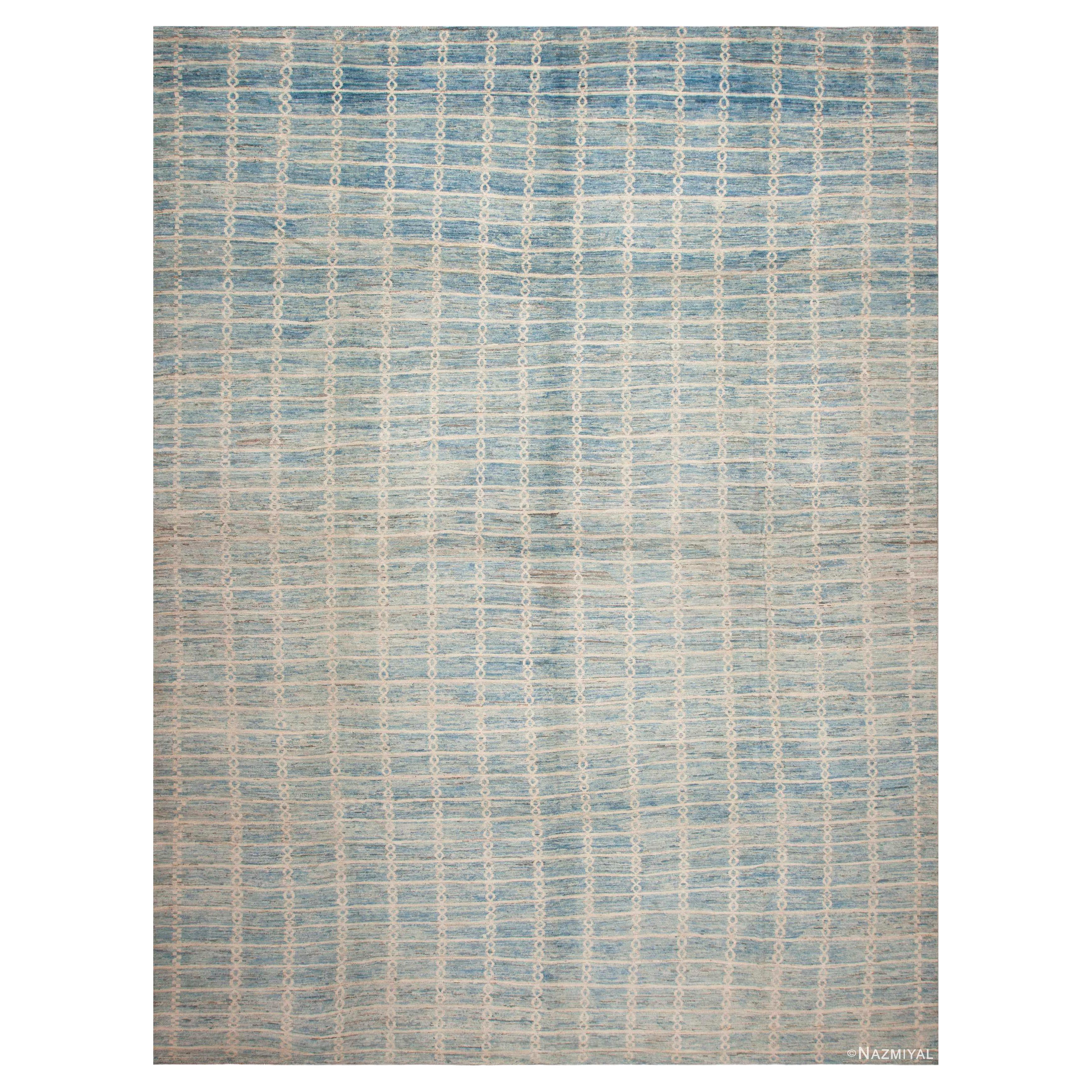 Collection Nazmiyal, tapis moderne à poils doux en laine fait à la main, 12'9" x 16'8"