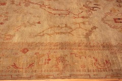 Nazmiyal Collection Square Antique Turkish Oushak Rug. 13 ft 7 in x 13 ft 9 in