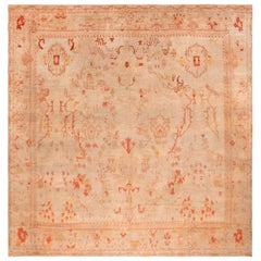 Nazmiyal Collection Square Antique Turkish Oushak Rug. 13 ft 7 in x 13 ft 9 in