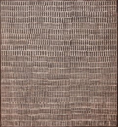 The Collective Square Neutral Geometric Tribal Modern Rug 10'7" x 11'3" (Tapis neutre, géométrique et moderne)