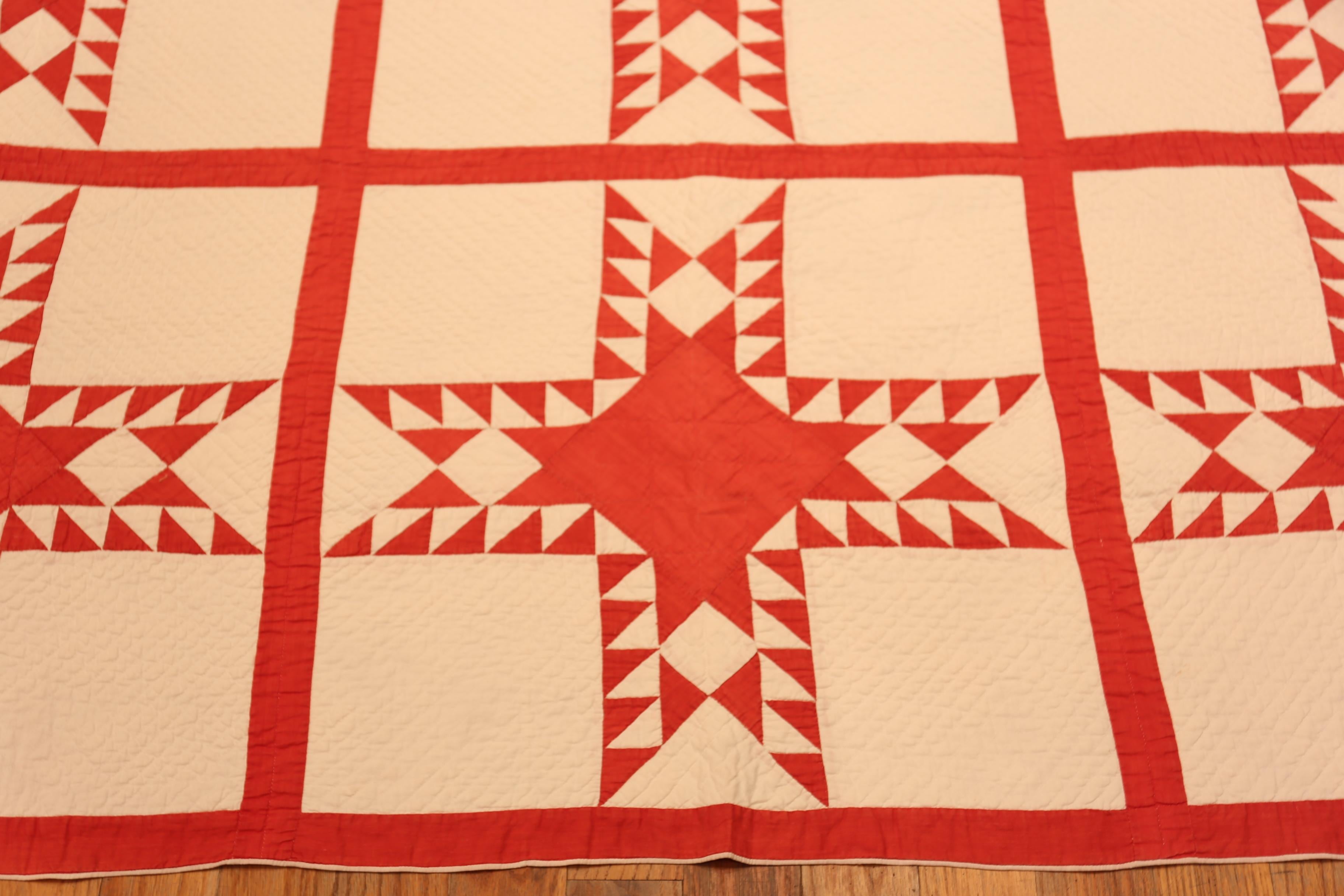 Wool Nazmiyal Collection Star Geometric Antique American Quilt 6' 2