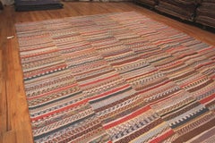 Nazmiyal Collection Stripped Modern Rag Rug. 12 ft 10 in x 16 ft 2 in