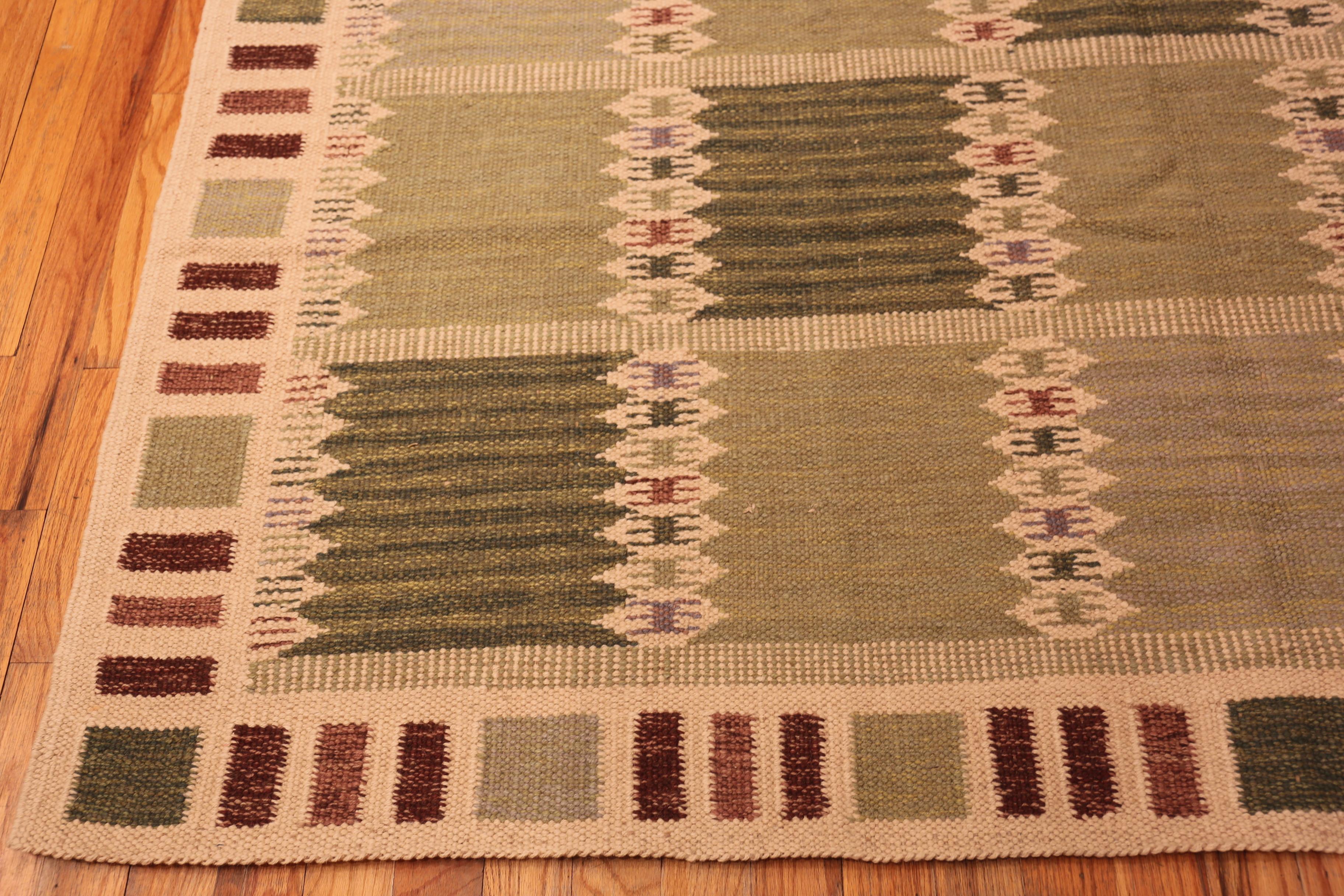 Centroasiatico Nazmiyal Collection Tappeto Kilim Geometrico Svedese 8 ft 10 in x 12 ft in vendita