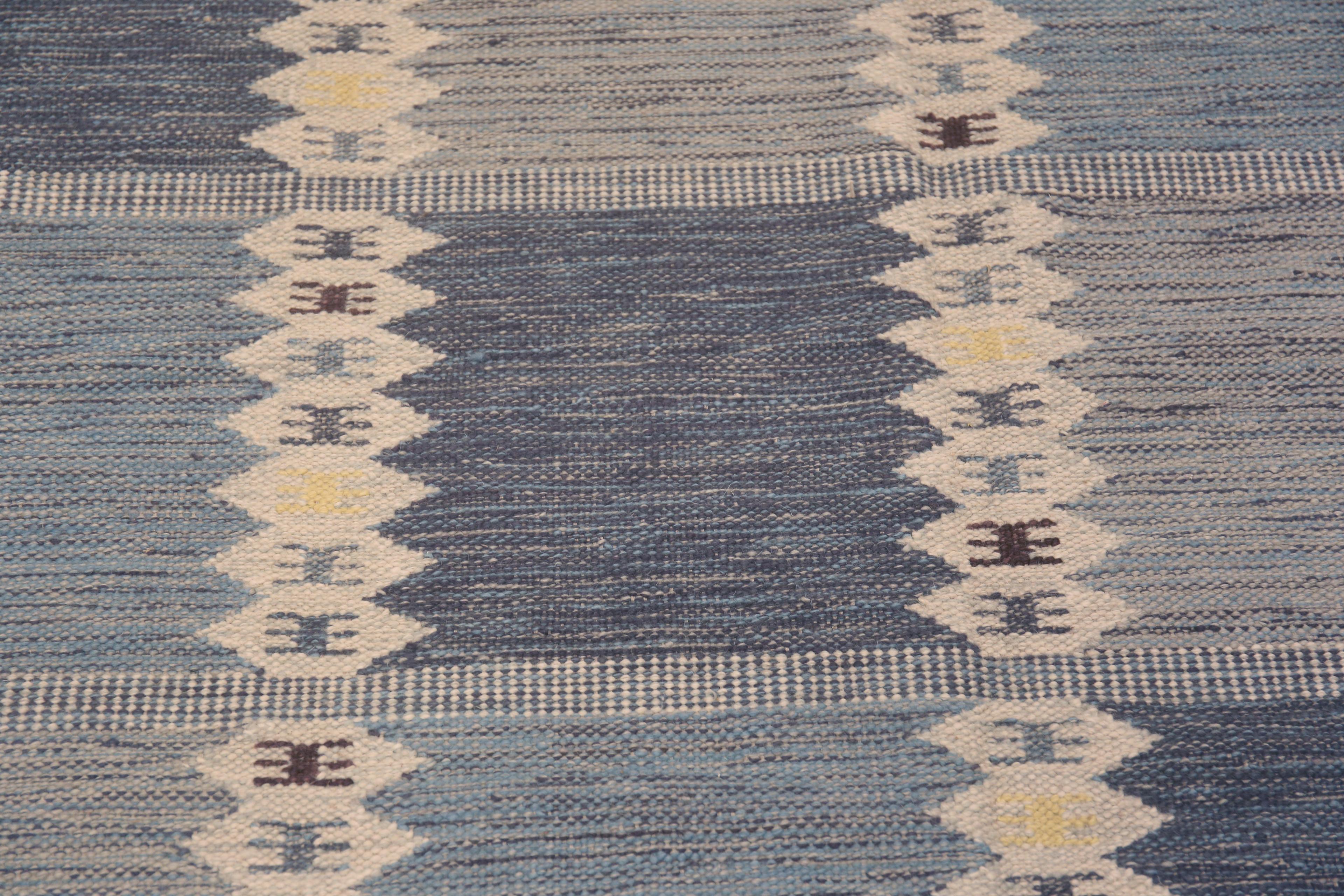 XXIe siècle et contemporain Collection Nazmiyal suédoise mi-siècle moderne Taille du tapis Kilim 9' x 12'10