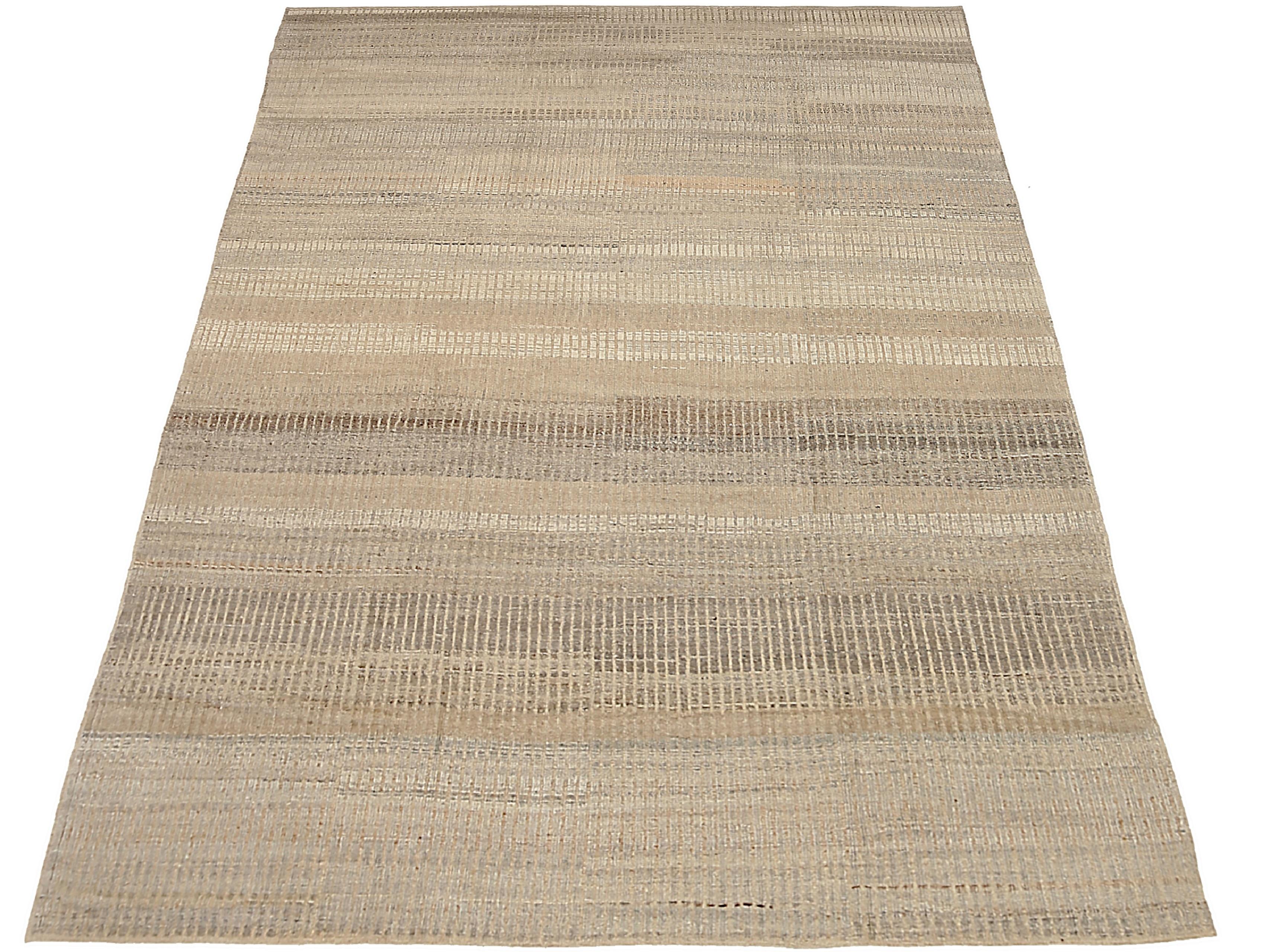 Beautiful Taupe Textured Modern Distressed Rug, Country of Origin: Afghanistan, Circa Date: Modern. Size: 9 ft 2 in x 12 ft 1 in (2.79 m x 3.68 m)