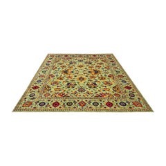 Nazmiyal Collection Transitional Agra Silk & Wool Hand-Knotted Rug 7'11" x 9'9"