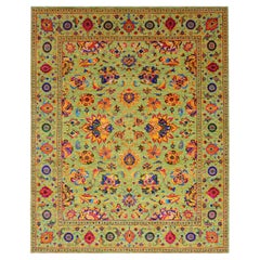 Nazmiyal Collection Transitional Agra Silk & Wool Hand-Knotted Rug 7'11" x 9'9"