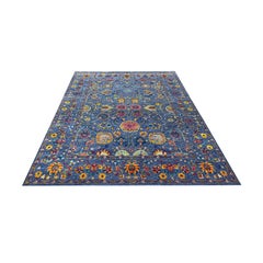 Nazmiyal Collection Transitional Agra Silk/Wool Hand-Knotted Rug 8'11" x 11'11"