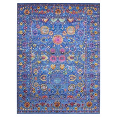 Nazmiyal Collection Transitional Agra Silk/Wool Hand-Knotted Rug 8'11" x 11'11"