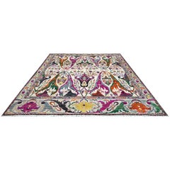 Nazmiyal Collection Transitional Bijar Pure Silk Rug 11'11" x 14'11"