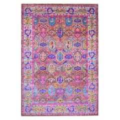 Nazmiyal Collection Transitional Bijar Silk and Wool Hand-Knotted Rug 9'7" x14'