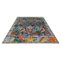 Nazmiyal Collection Transitional Bijar Silk and Wool Rug 10'1" x 14'
