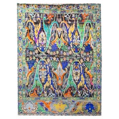 Nazmiyal Collection Transitional Bijar Silk and Wool Rug 11'9" x 15'4"
