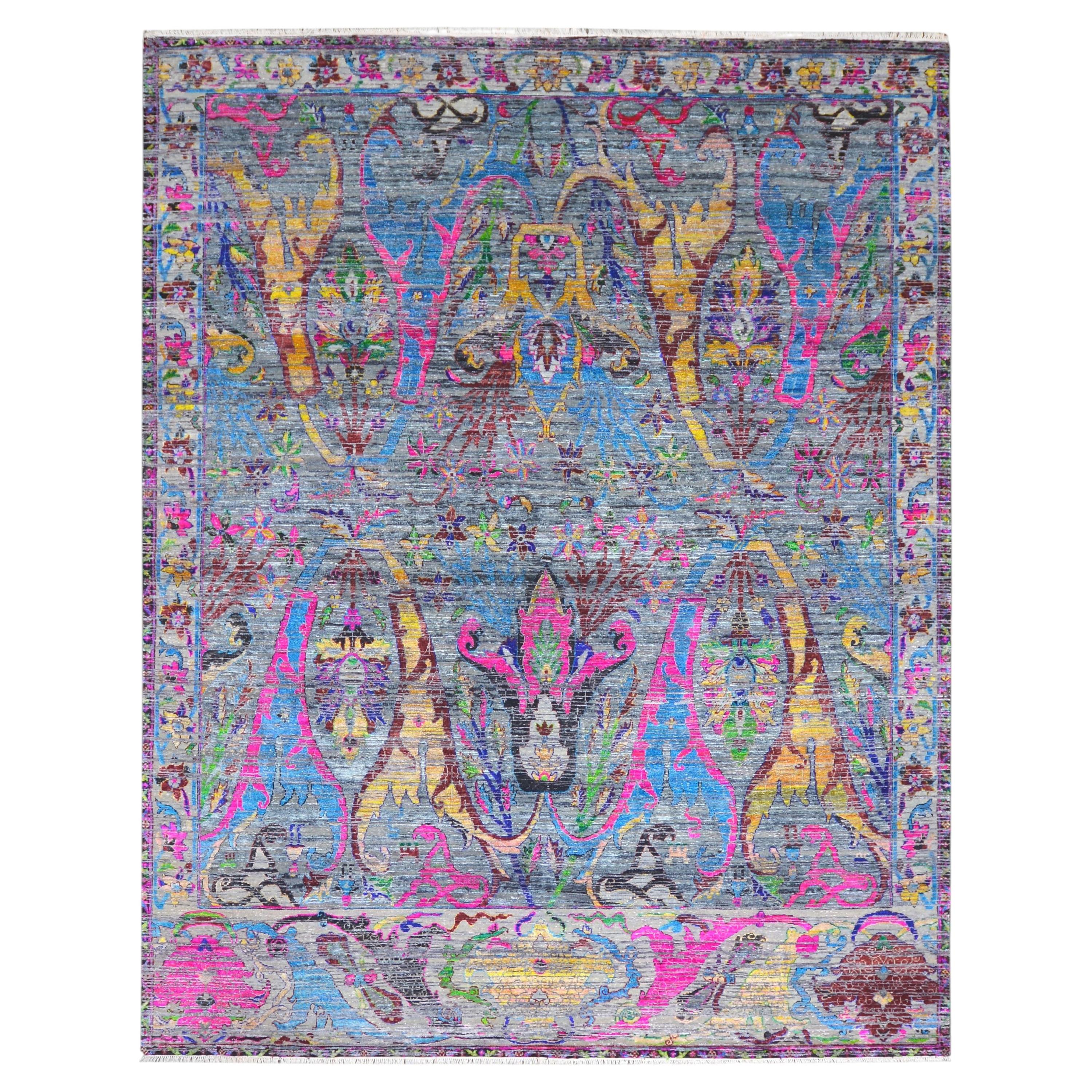 Nazmiyal Collection Transitional Silk and Wool Rug 7'11" x 10'1"