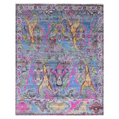 Nazmiyal Collection Transitional Silk and Wool Rug 7'11" x 10'1"
