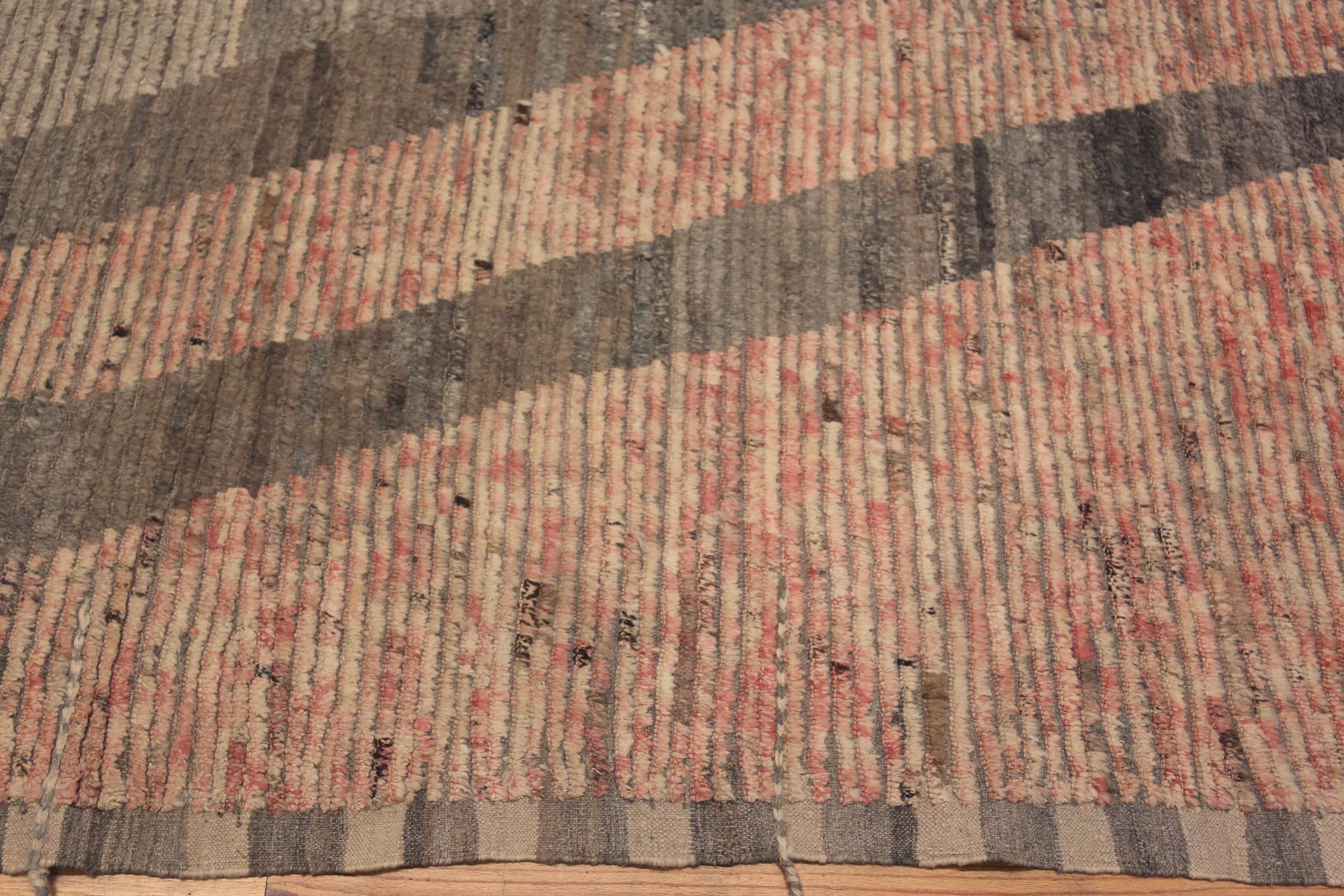 Laine Collection Nazmiyal, faite à la main, tapis abstrait moderne de 9'9