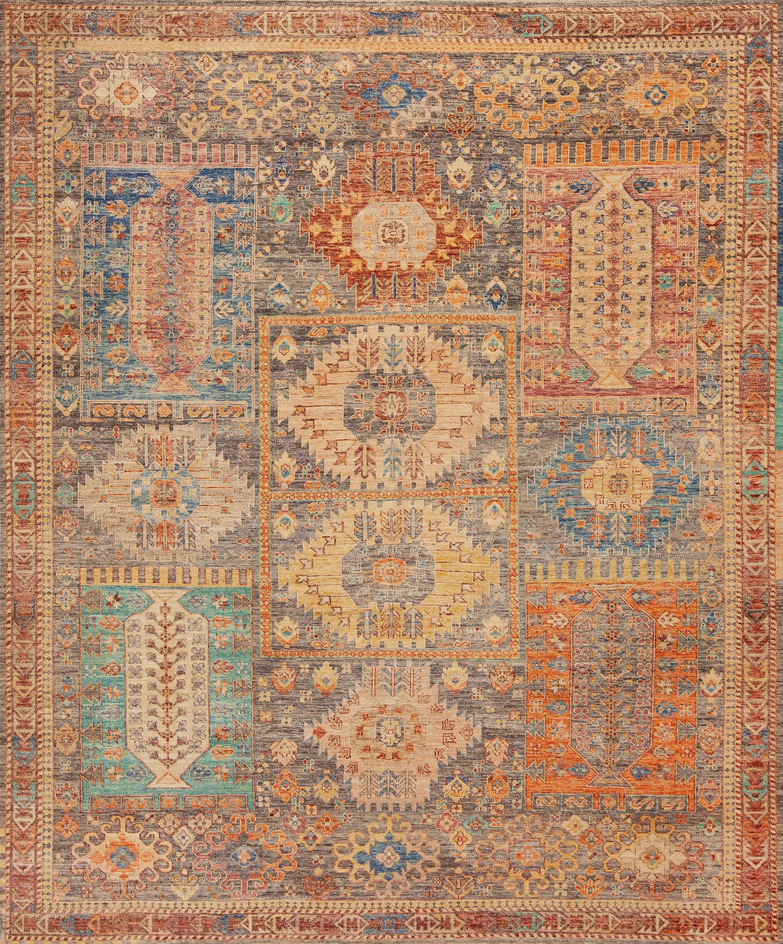 Hand-Knotted Nazmiyal Collection Tribal Allover Geometric Design Modern Area Rug 8'3