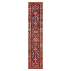 Nazmiyal Collection Tribal Antique Persian Heriz Runner Rug 3'6" x 17'5"