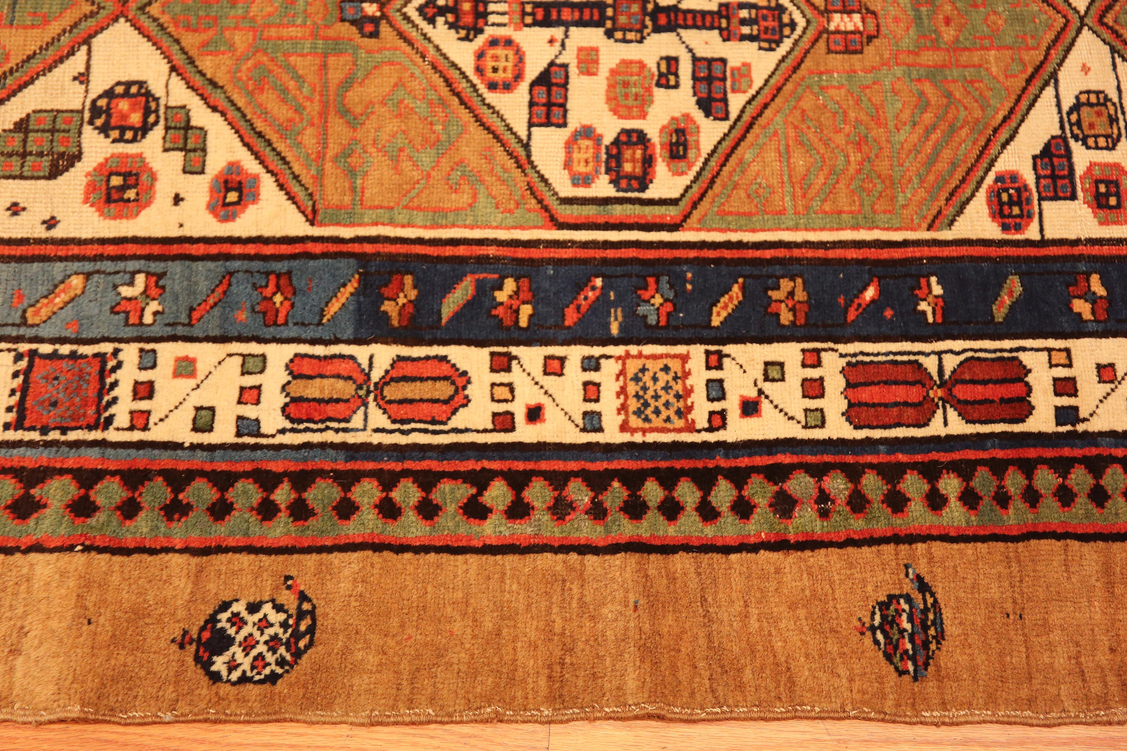 Charming Tribal Antique Persian Serab Runner Rug, Country of origin: Persia, Circa date: 1900