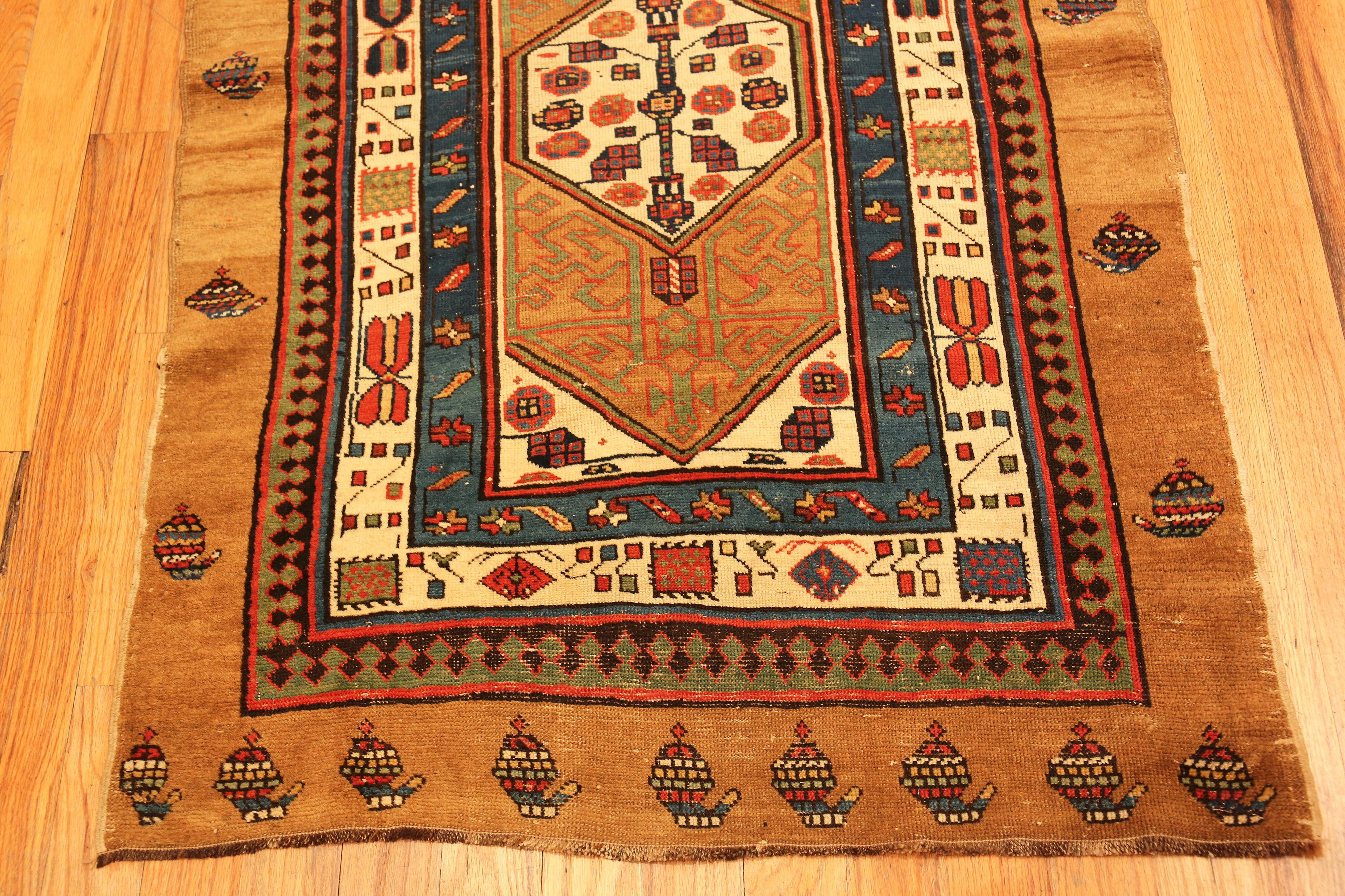 Hand-Knotted Nazmiyal Collection Tribal Antique Persian Serab Runner 3'4