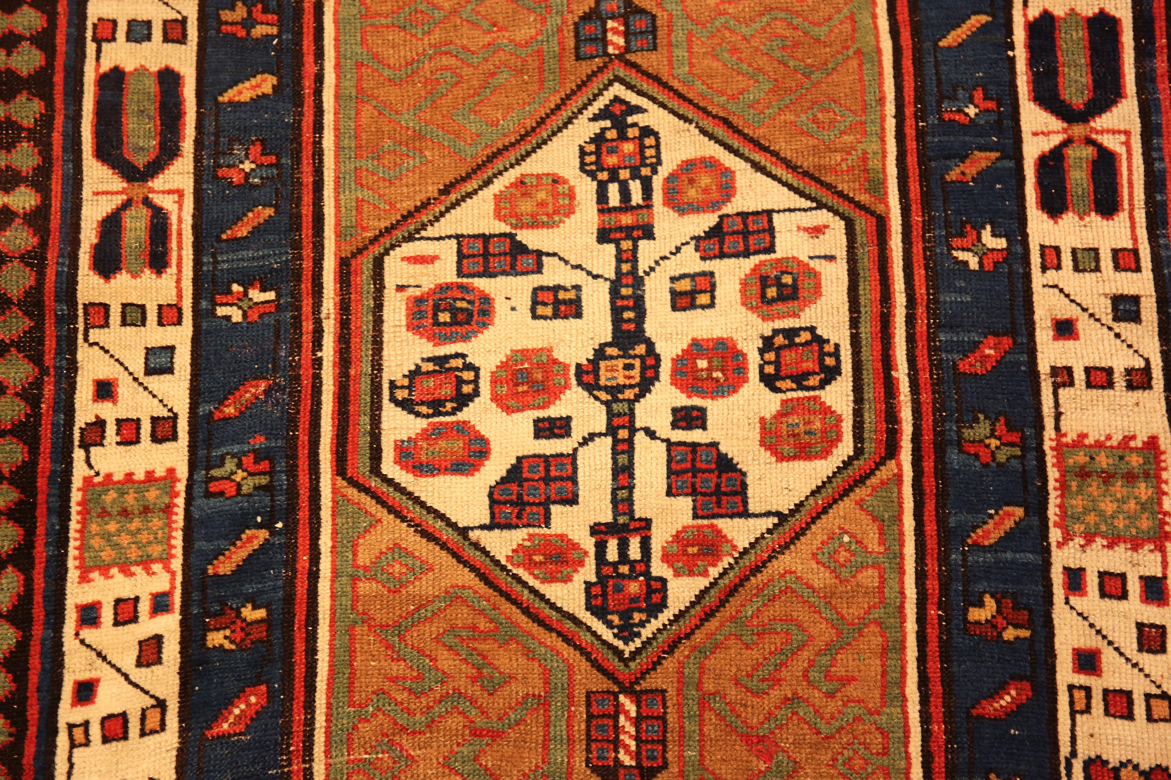 20th Century Nazmiyal Collection Tribal Antique Persian Serab Runner 3'4