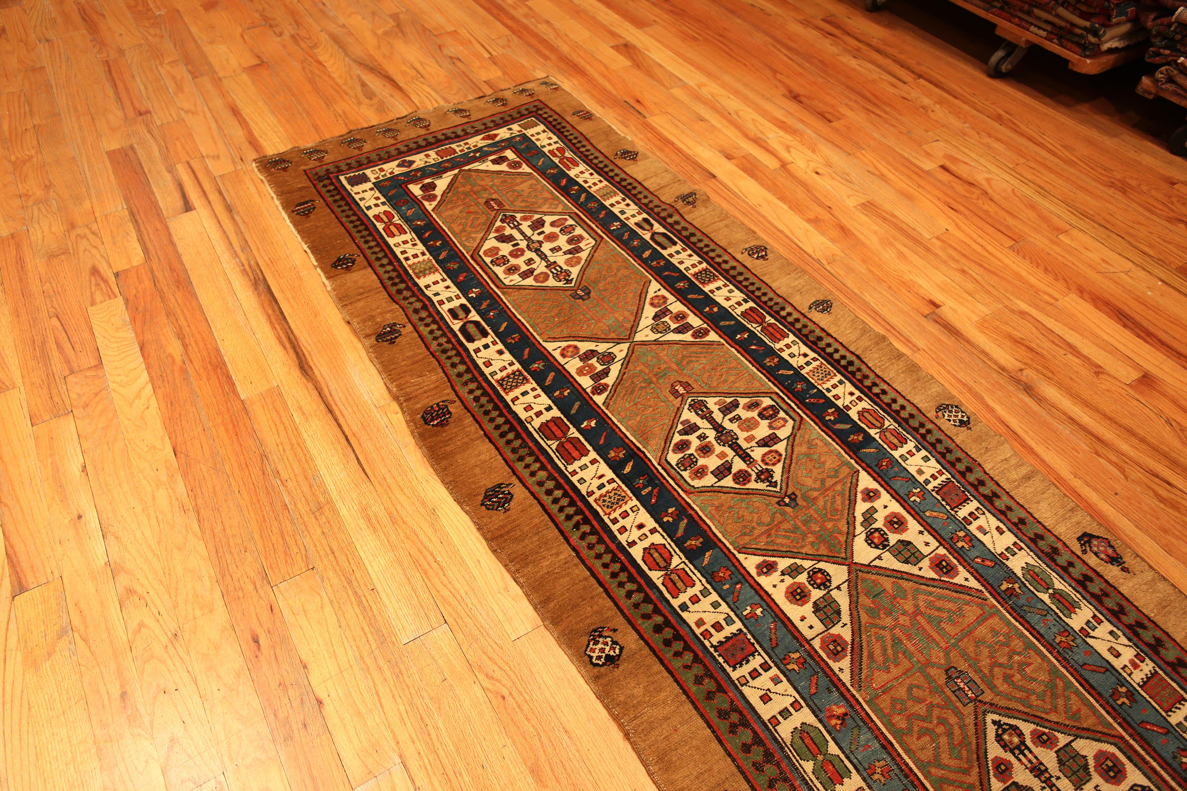 Nazmiyal Collection Tribal Antique Persian Serab Runner 3'4