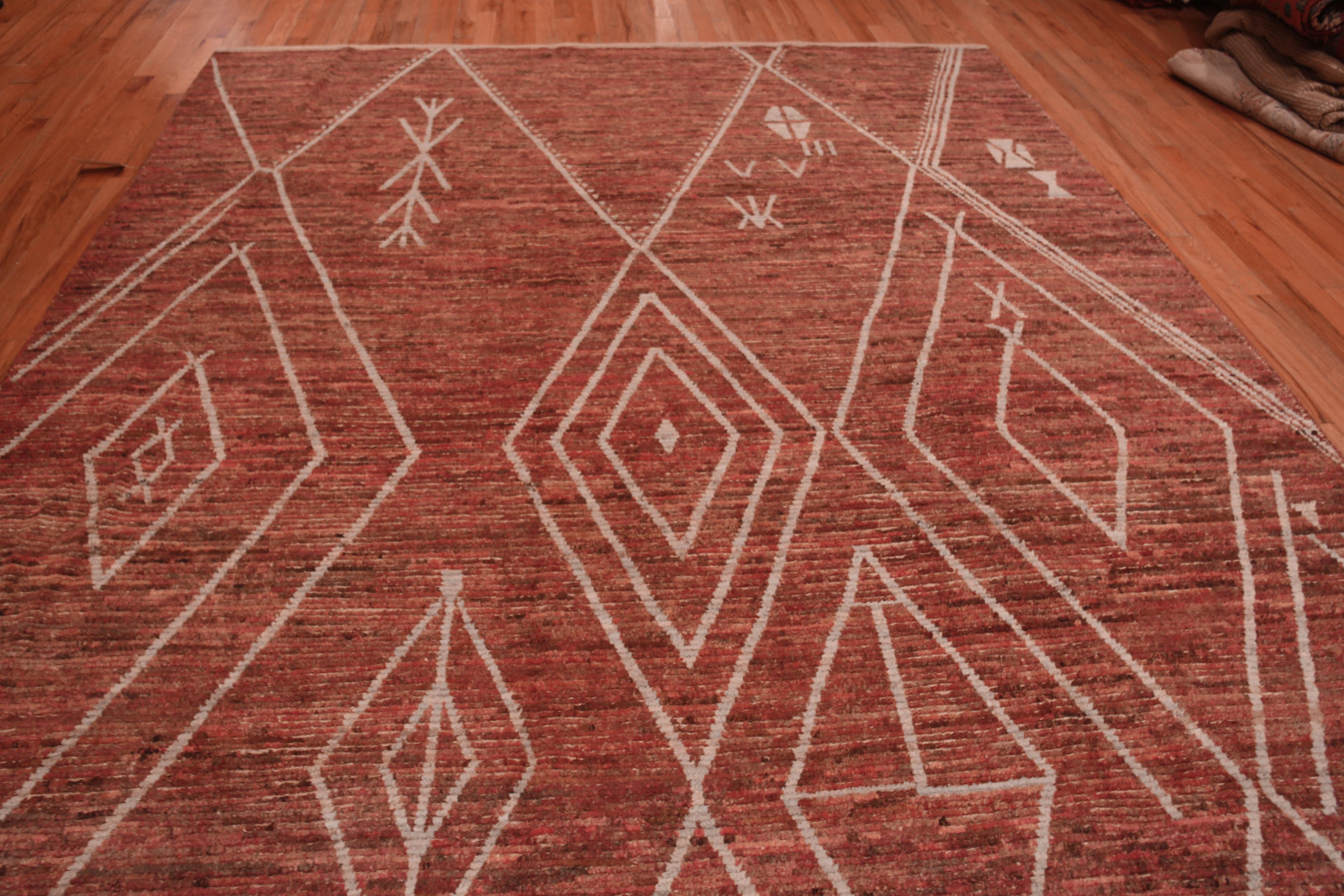Tribal Collection Nazmiyal Design Beni Ourain moderne tapis rustique 10'2