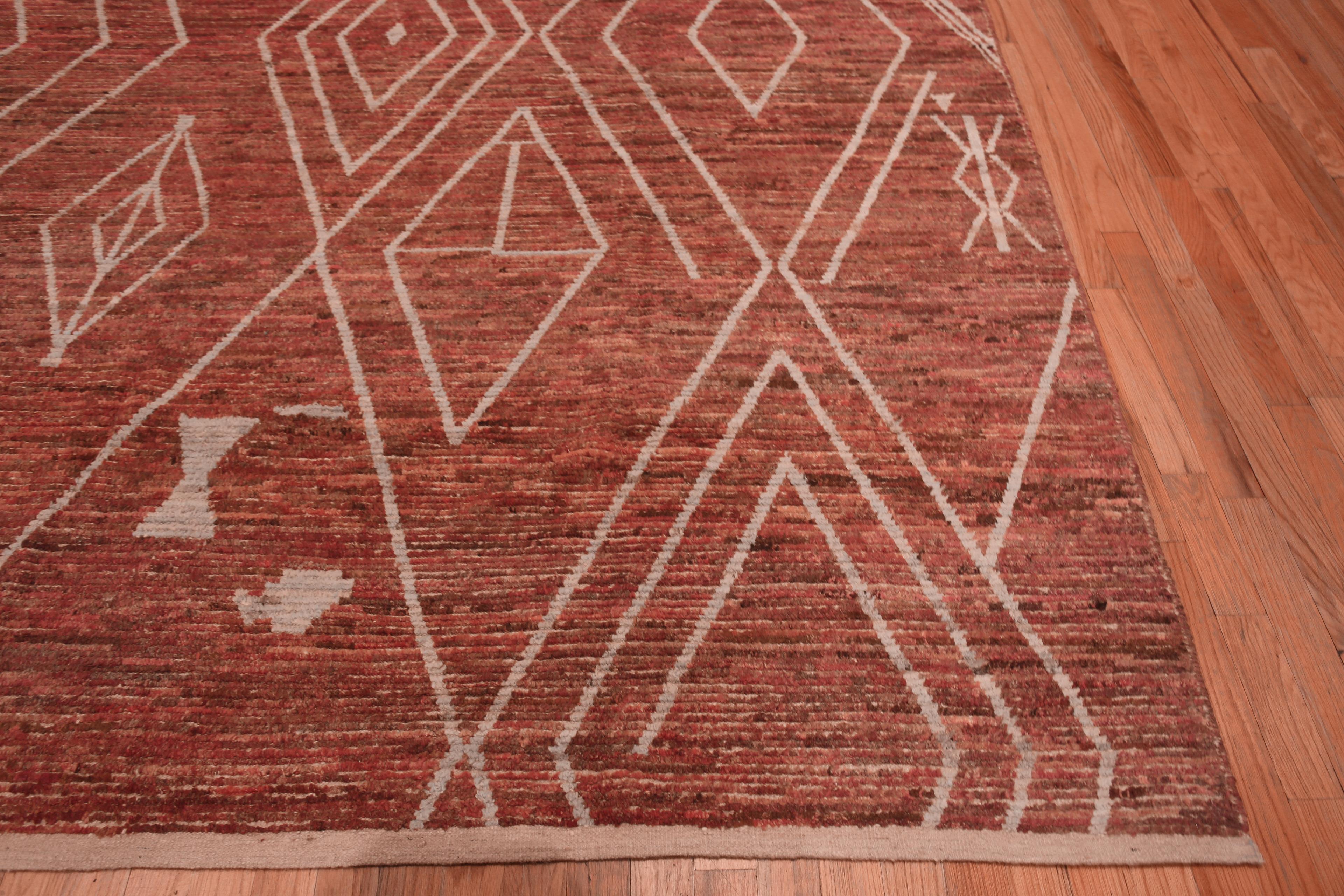 Nazmiyal Kollektion Tribal Beni Ourain Design Moderner rustikaler Teppich 10'2