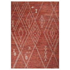 Nazmiyal Collection Alfombra rústica moderna de diseño tribal Beni Ourain 10'2" x 14'2