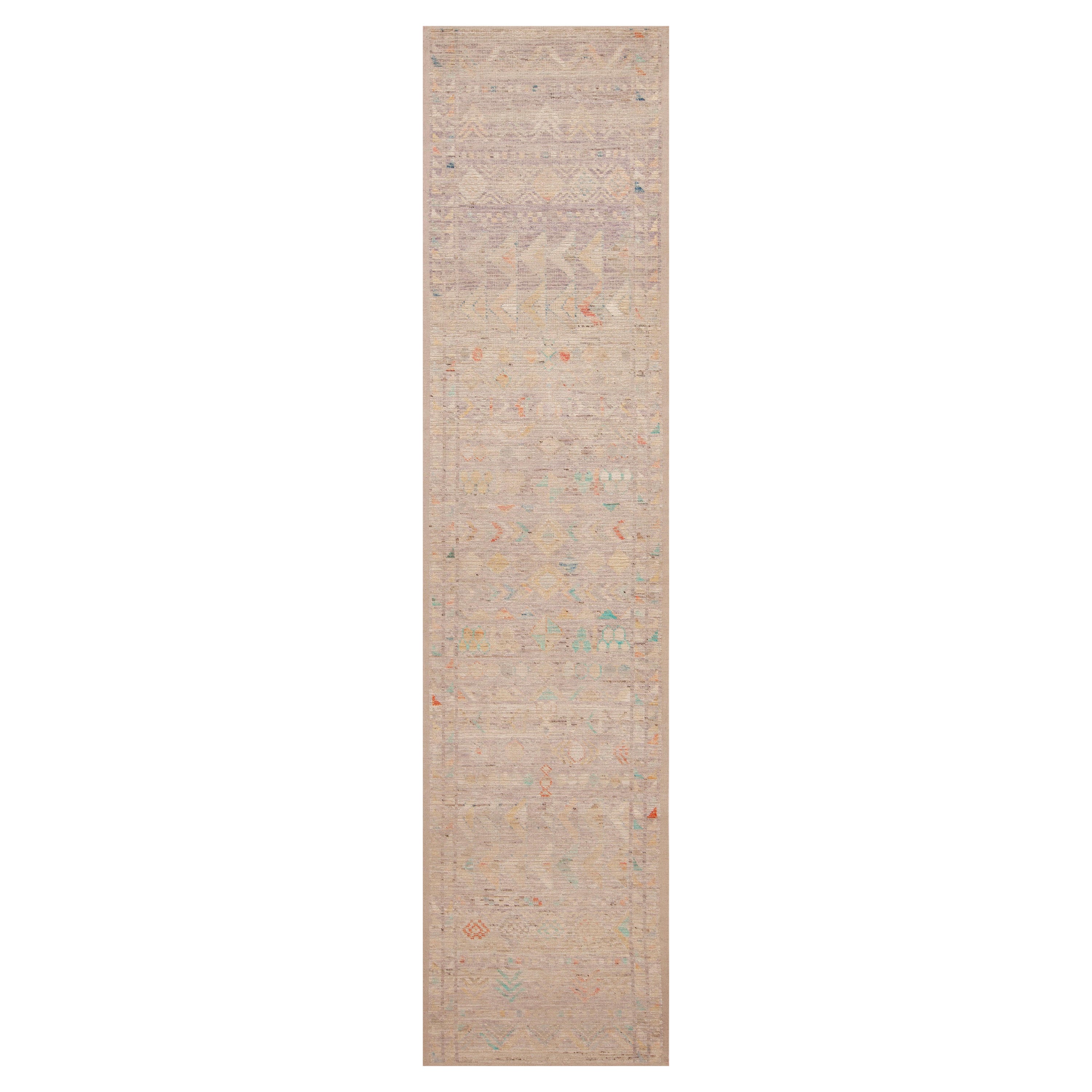 Collection'S Tappeto Tribale Geometrico Abrash Moderno 3'4" x 9'6"