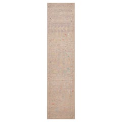 Nazmiyal Kollektion Stammeskunst Geometrischer Abrash Moderner Läufer 3'4" x 9'6"