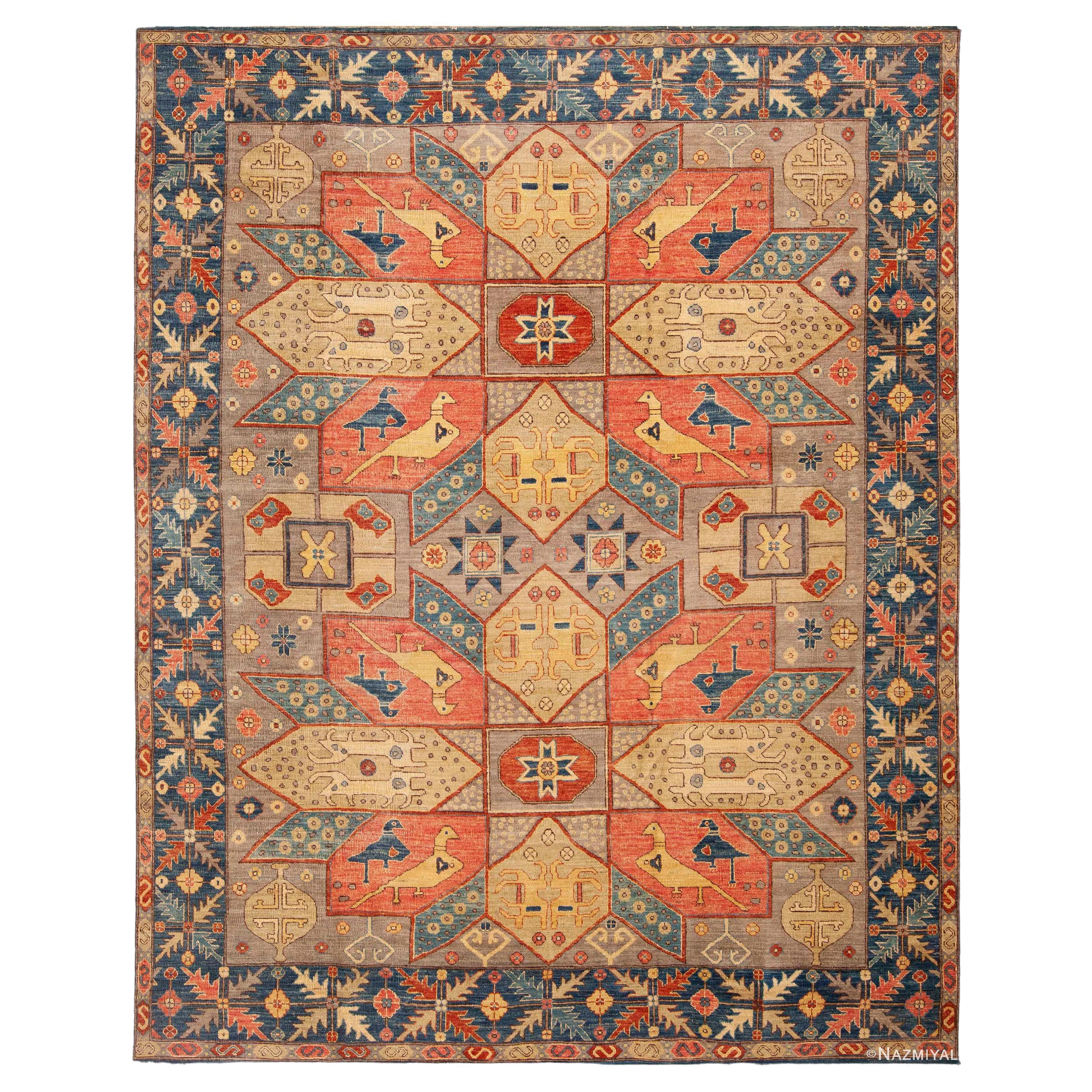 Nazmiyal Kollektion Stammes-Geometrischer moderner Teppich in Tierdesign 8'4" x 10'4"
