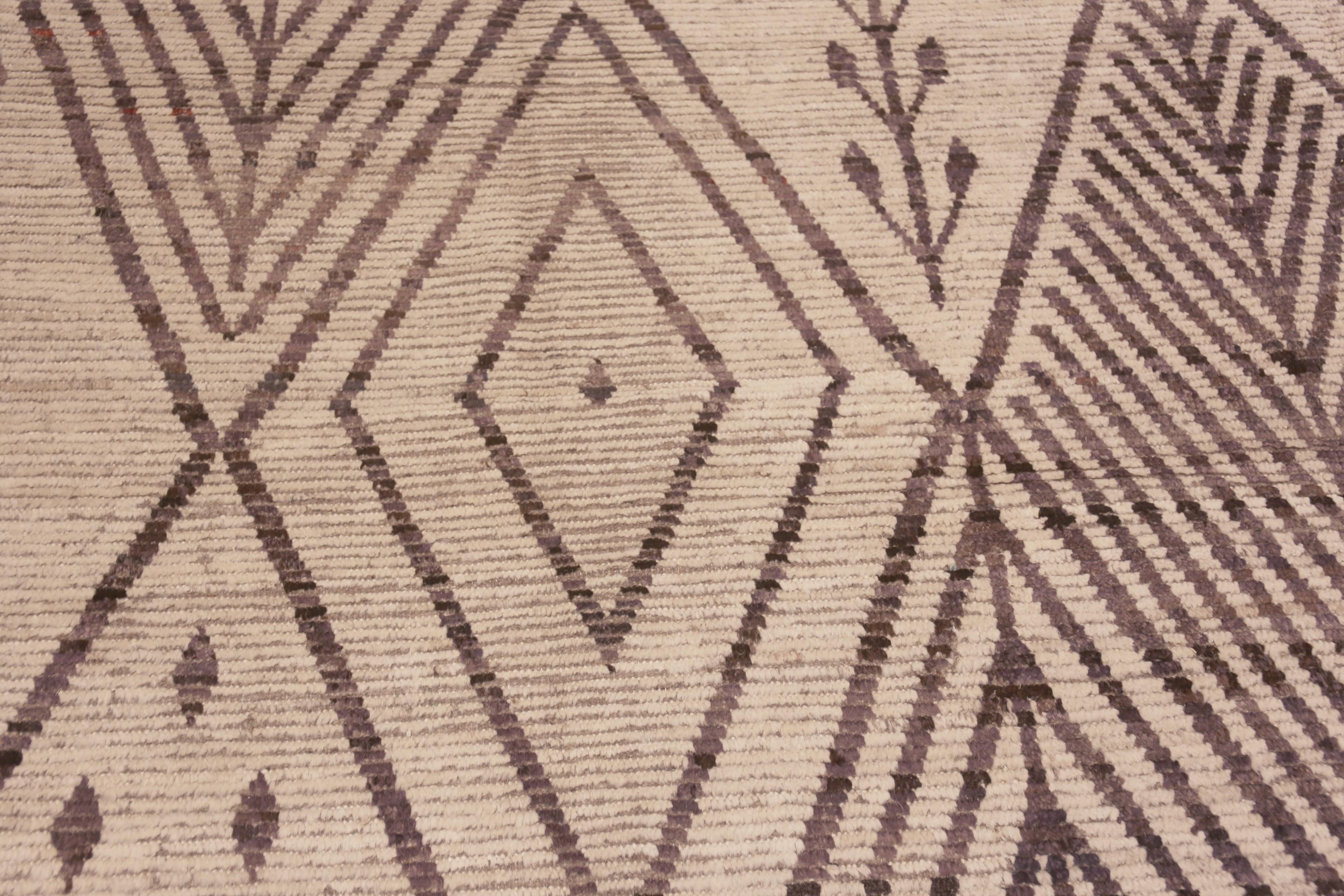 Nazmiyal Collection Tribal Geometric Beni Ourain Design Modern Rug 12' x 15'3