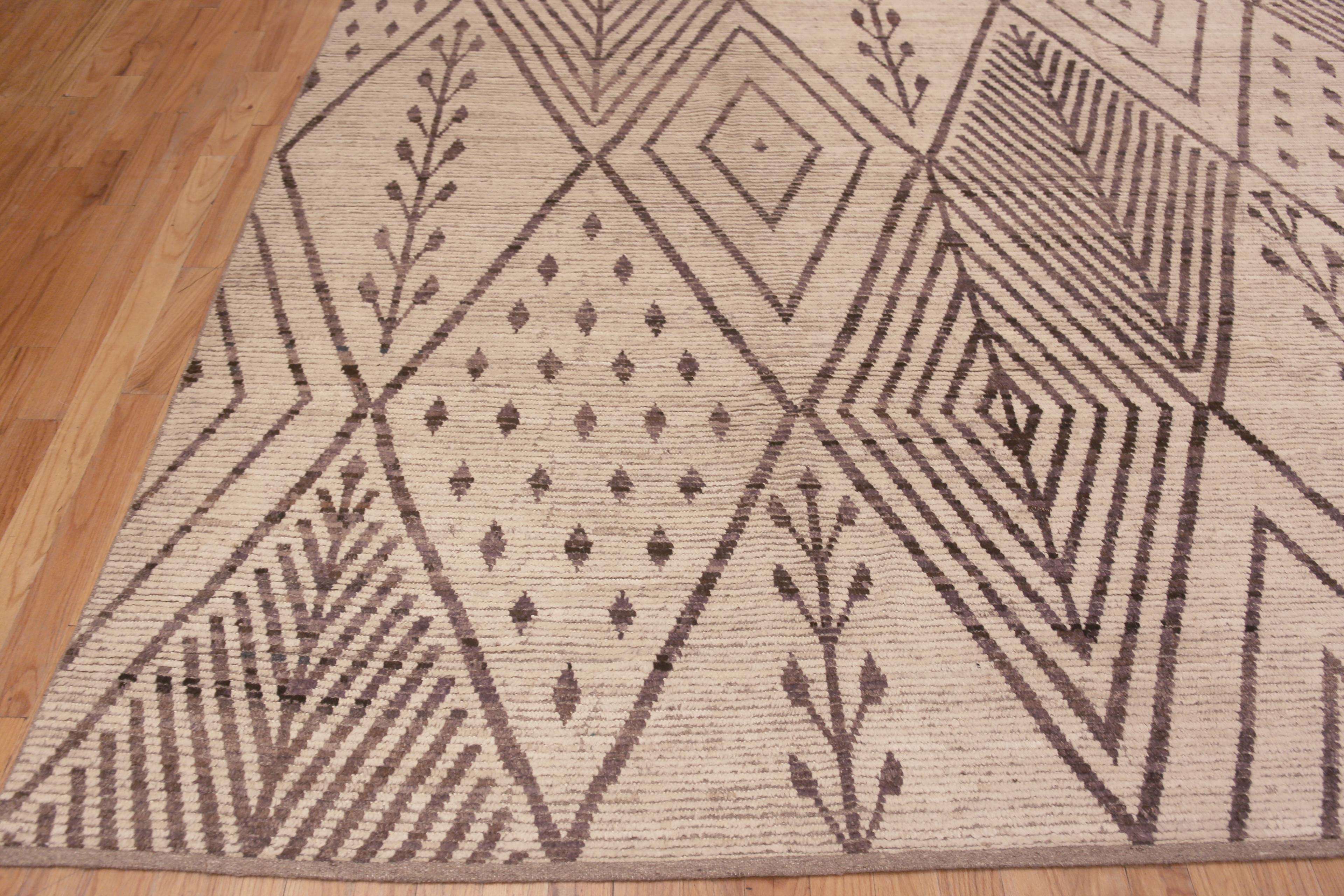 Wool Nazmiyal Collection Tribal Geometric Beni Ourain Design Modern Rug 12' x 15'3