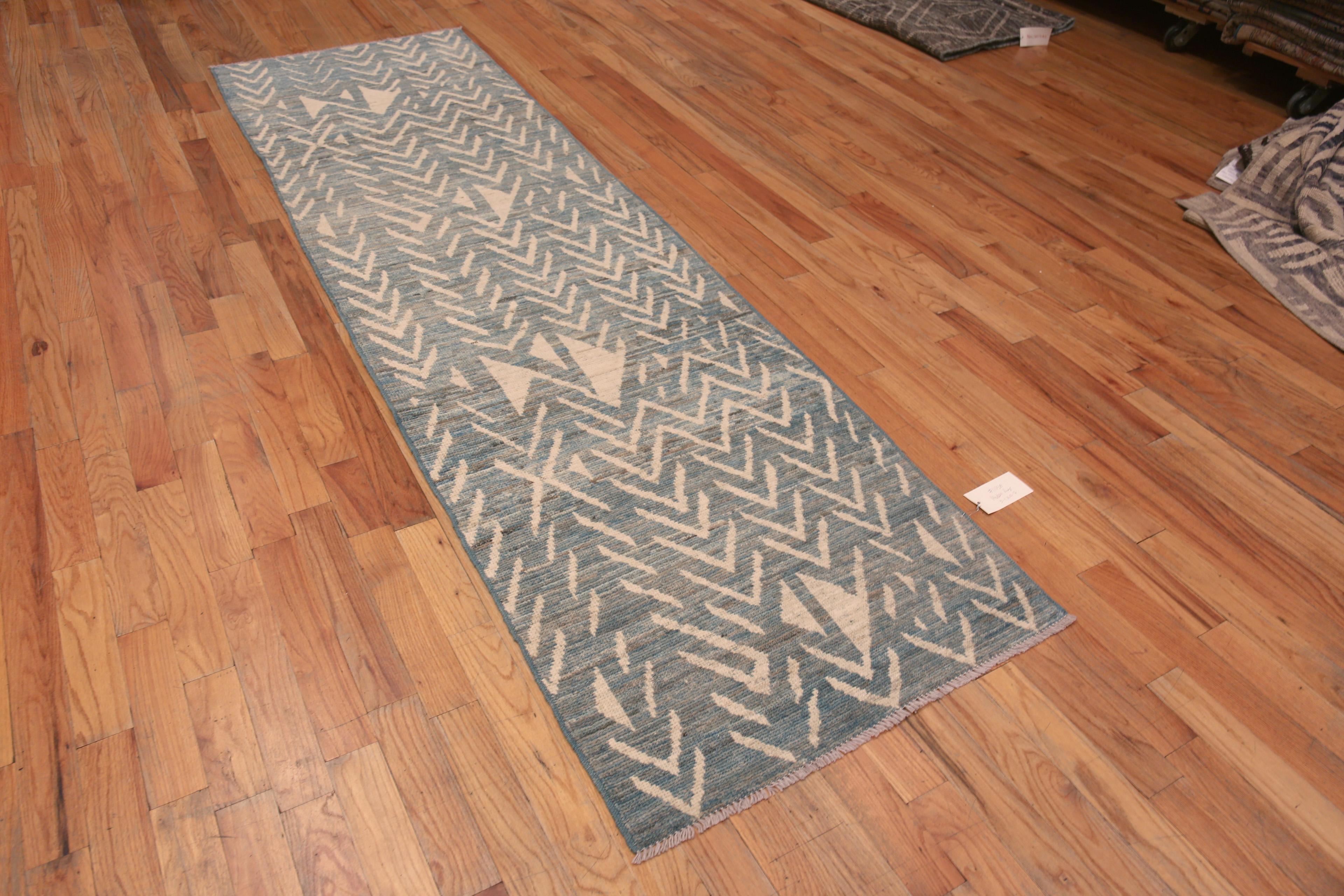 Hand-Knotted Nazmiyal Collection Tribal Geometric Design Hallway Runner Rug 3'5