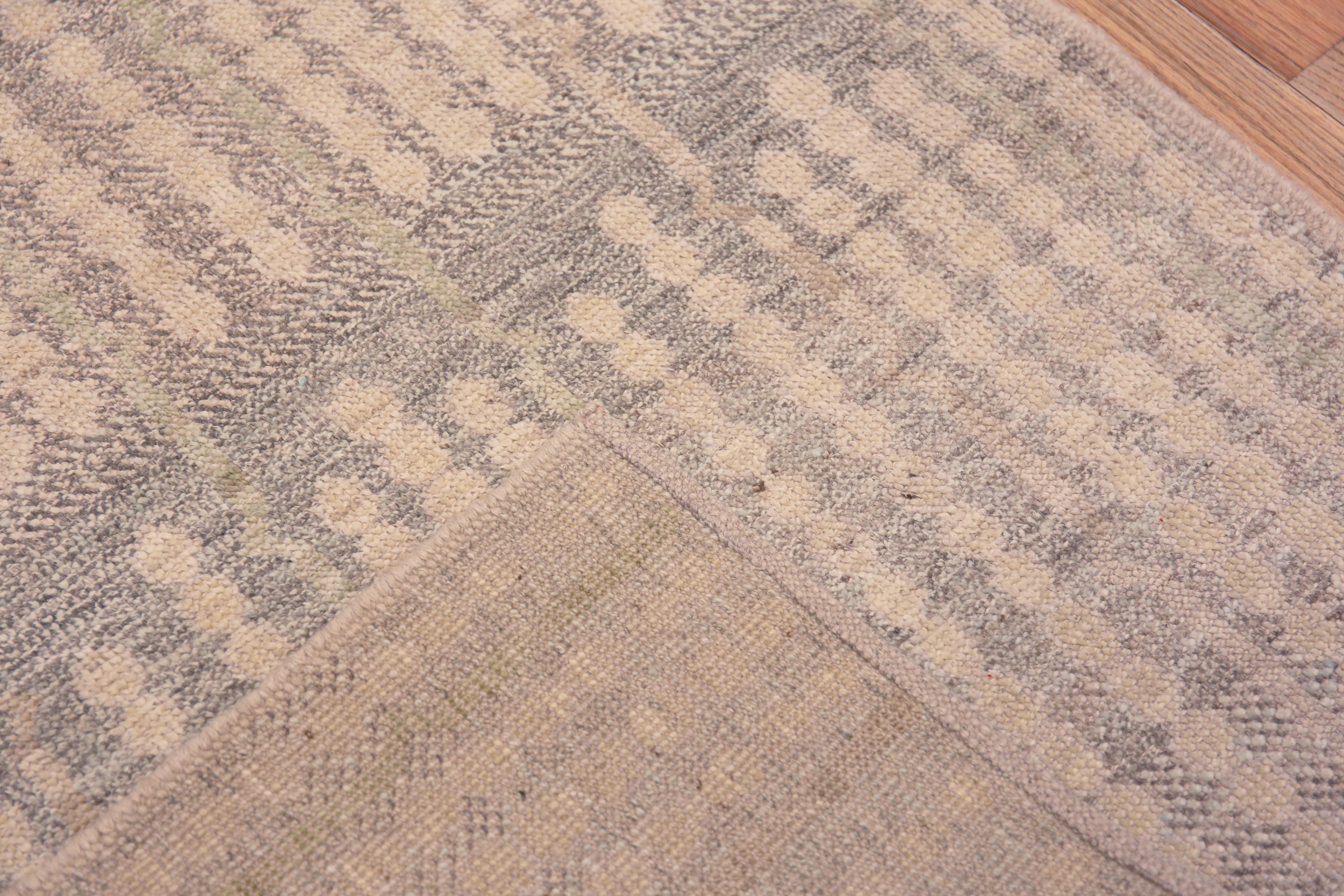 Wool Nazmiyal Collection Tribal Geometric Design Modern Hallway Runner Rug 3' x 13' For Sale