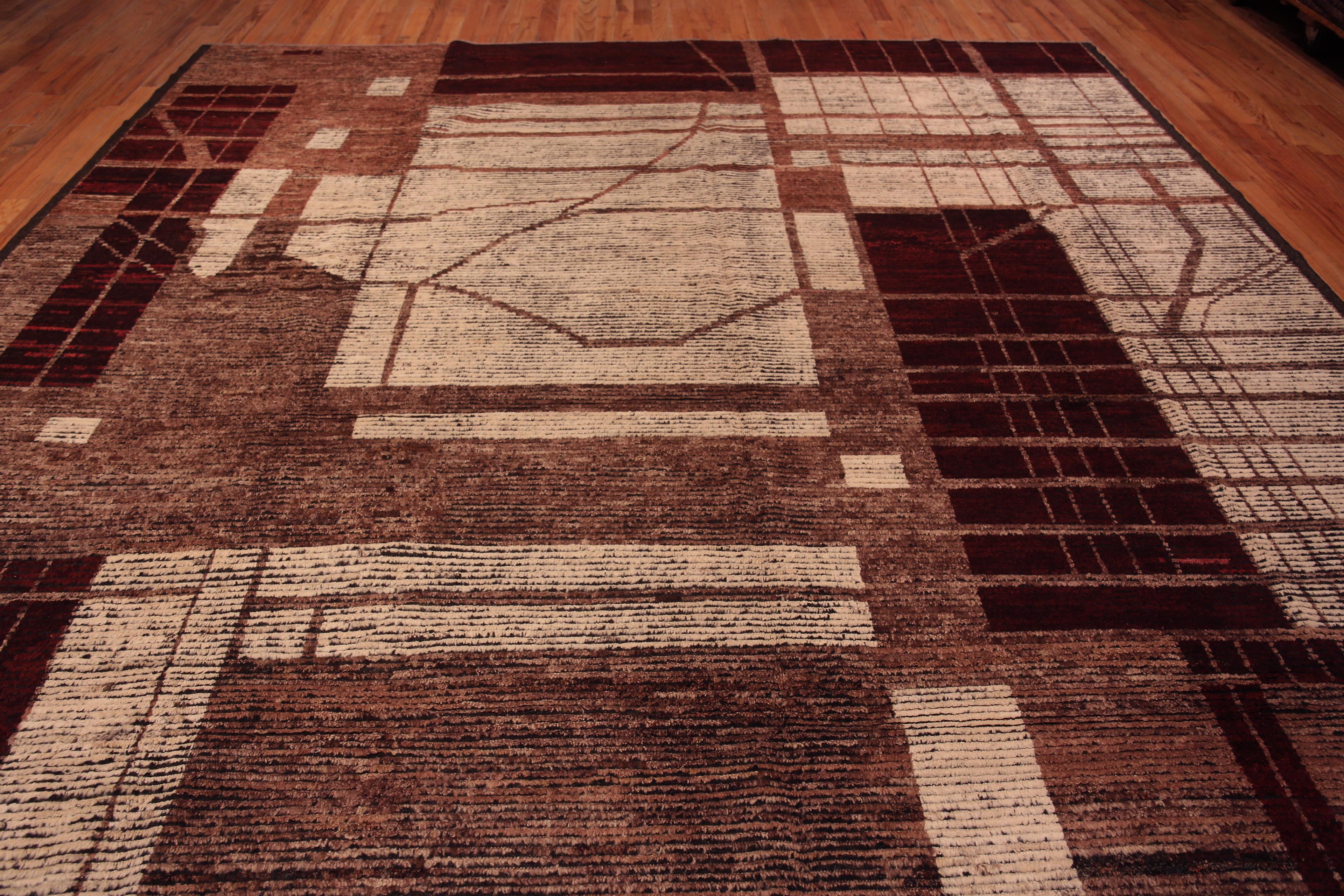 Nazmiyal Collection Alfombra Tribal de Diseño Geométrico Moderno de Gran Tamaño 12'8
