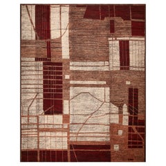 Collection Nazmiyal Tappeto Tribale Geometrico Moderno di grandi dimensioni 12'8" x 15'4"