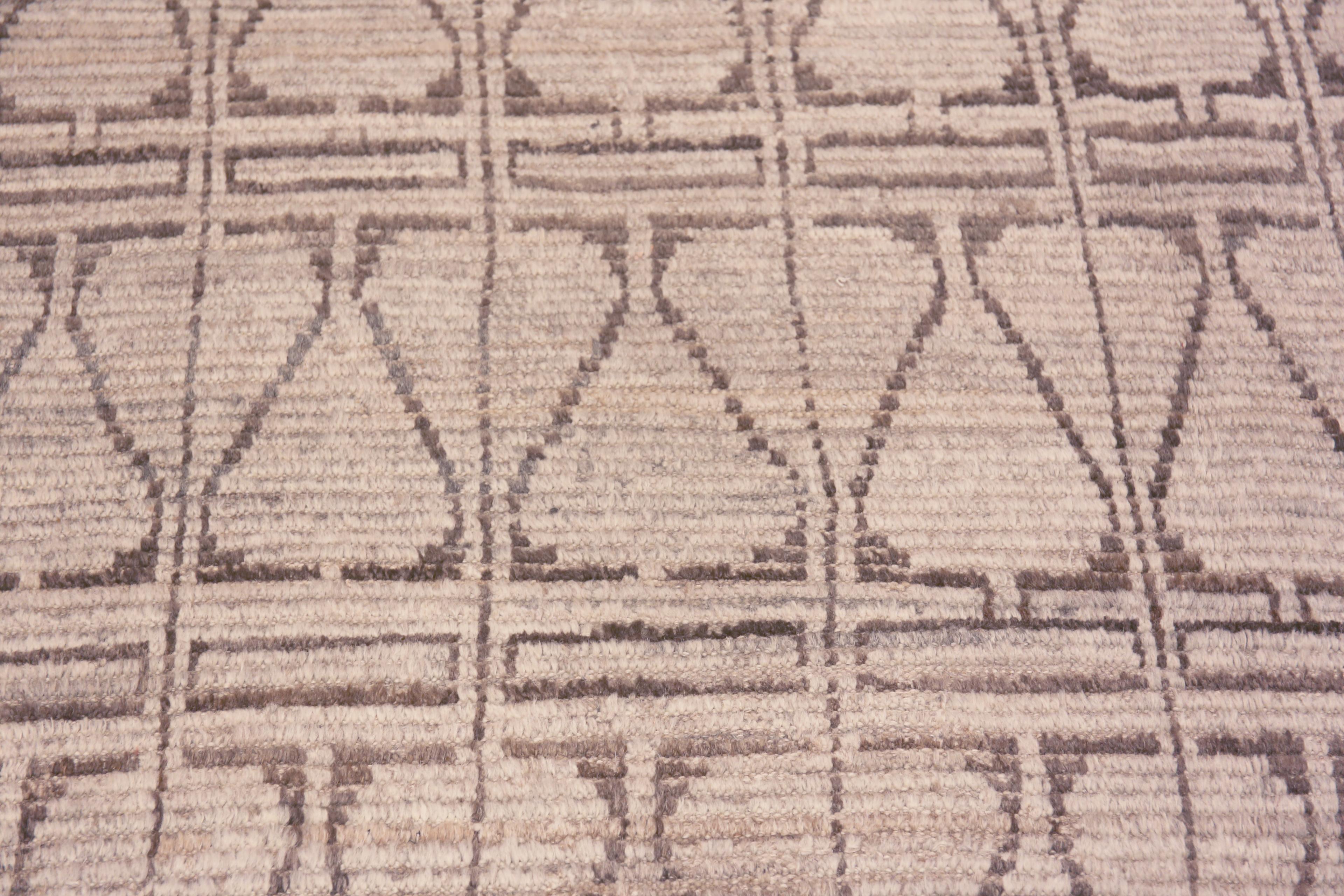 Wool Nazmiyal Collection Tribal Geometric Design Modern Room Size Rug 9'10