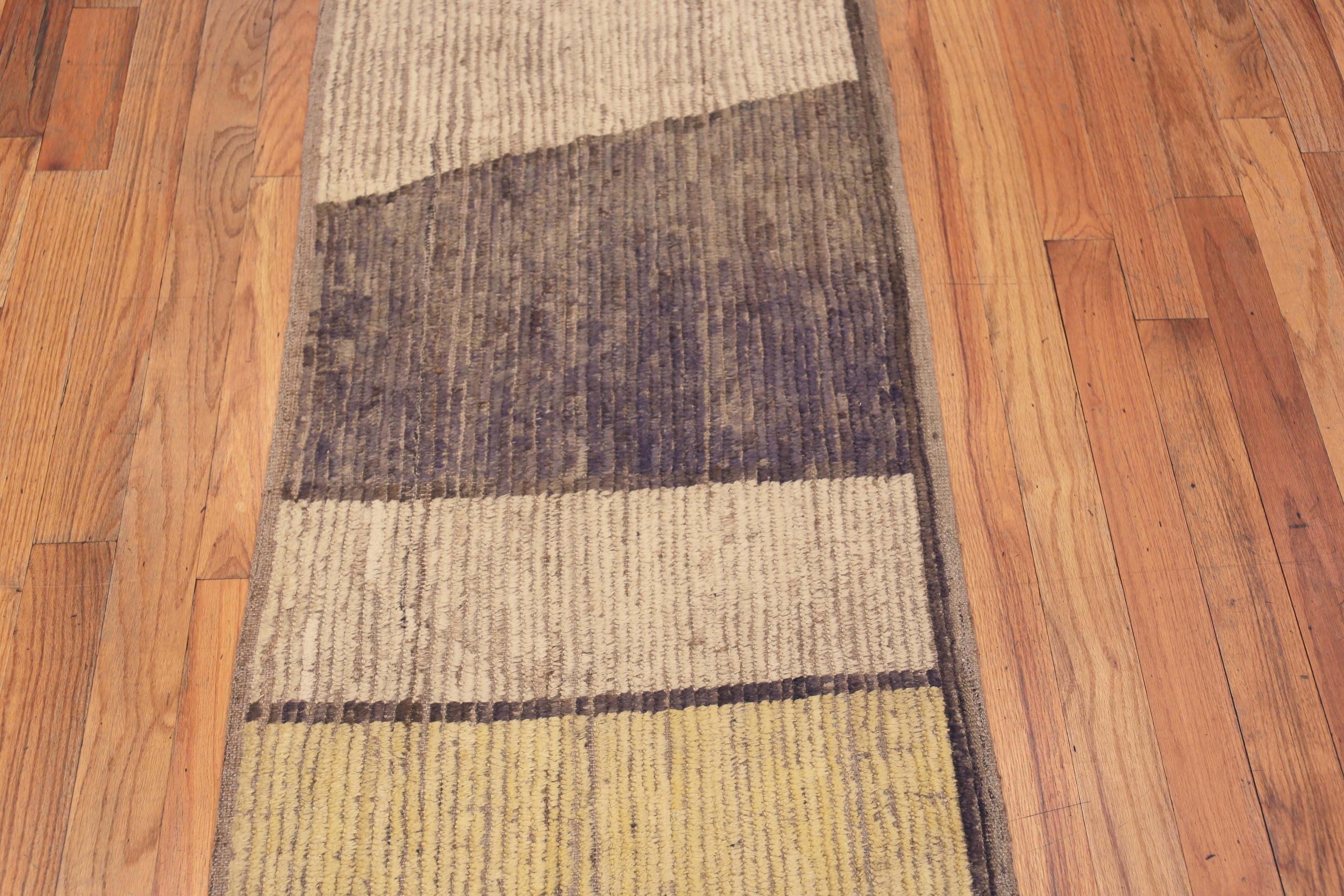 Hand-Knotted Nazmiyal Collection Tribal Geometric Design Modern Runner Rug 2'9
