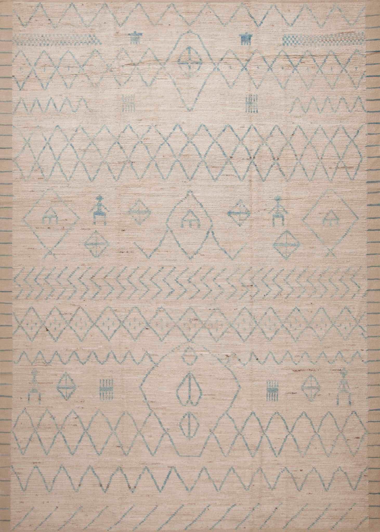 Nazmiyal Collection Tribal Geometric Design Room Size Area Rug 9'10" x 13'10"