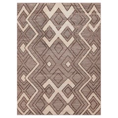Nazmiyal Collection Tappeto moderno con design geometrico a rombi 9'4" x 11'11"