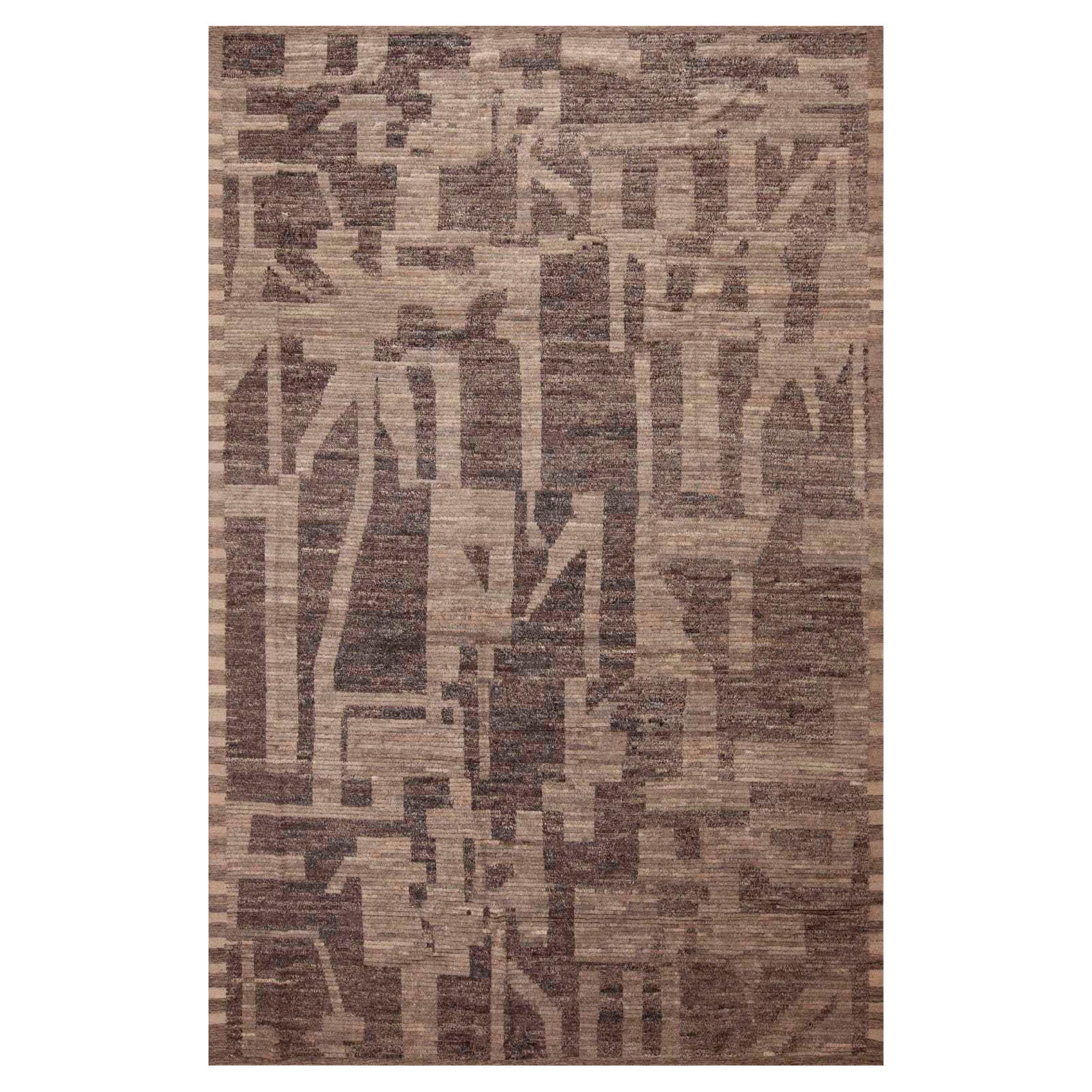 Collection'S Tappeto moderno Tribale Geometrico Grigio Tono Terra 9'7" x 14'6"
