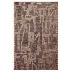 Nazmiyal Collection Alfombra Tribal Geométrica Gris Tono Tierra 9'7" x 14'6" Moderna