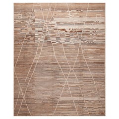 Nazmiyal Kollektion Stammeskunst Geometrischer Steingut Moderner minimalistischer Teppich 12'3" x 15'