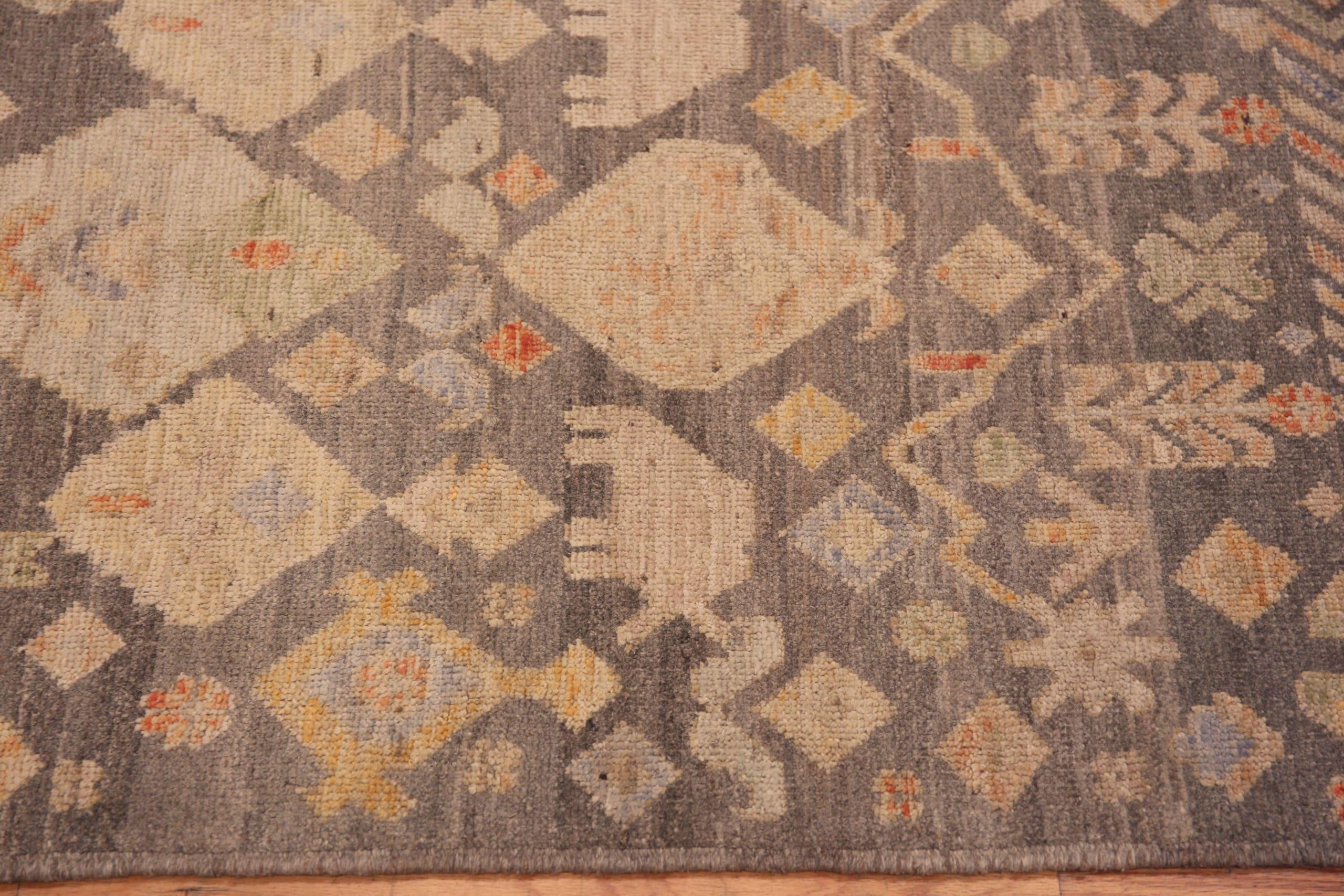 Collection Nazmiyal, tapis de course géométrique, terreux et moderne, 3' x 9'9